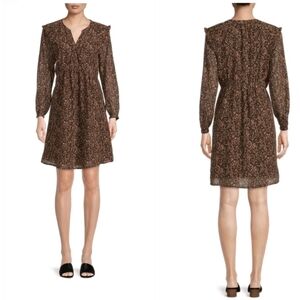 Beach lunch lounge Dress Womens size L Kelsea babydoll long sleeve 